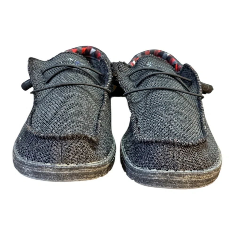 Hey Dude Wally Sox Jet Black Canvas Shoes Men’s Size 9 Women’s Size 10.5